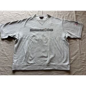 Roots Athletics Memorial Cup 2001 Red Deer Rebels Short Sleeve Sweatshirt Gray L